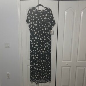 LuLaRoe Black and White Maria Maxi Dress